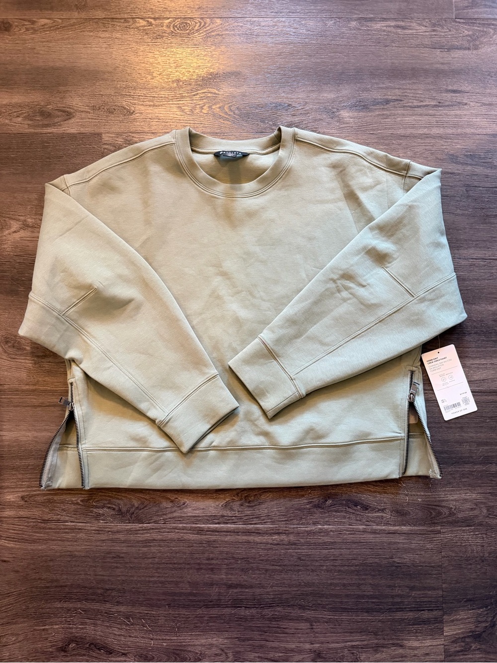 Athleta Women's Crewneck Sweatshirt in Olive Tan